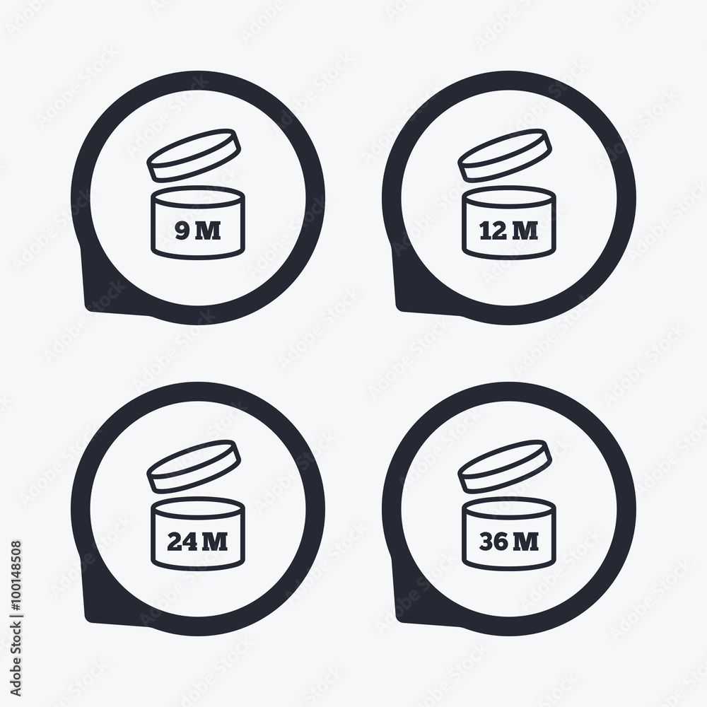 After opening use icons. Expiration date product After opening use icons. Expiration date product