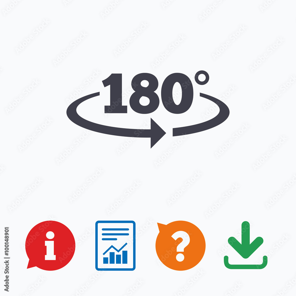 Angle 180 degrees sign icon. Geometry math symbol Angle 180 degrees sign icon. Geometry math symbol