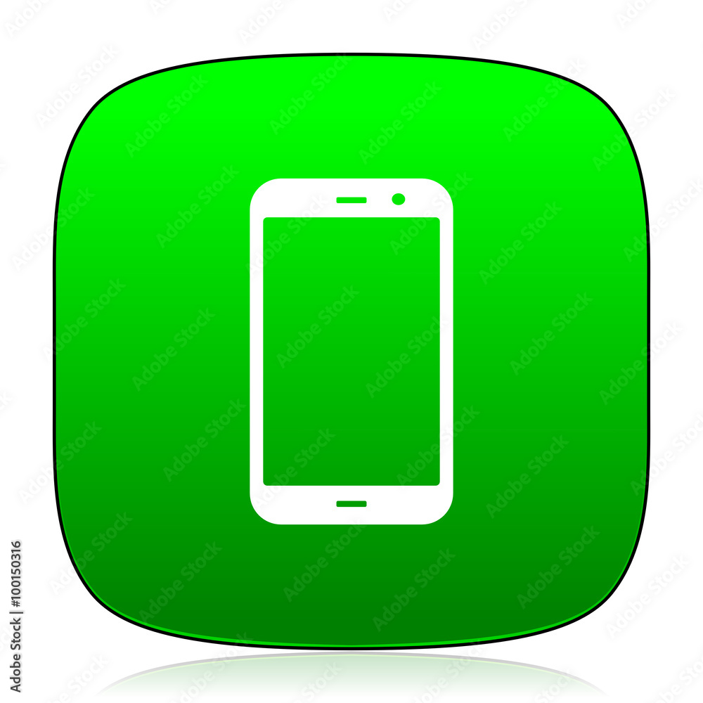 smartphone green icon for web and mobile app smartphone green icon for web and mobile app