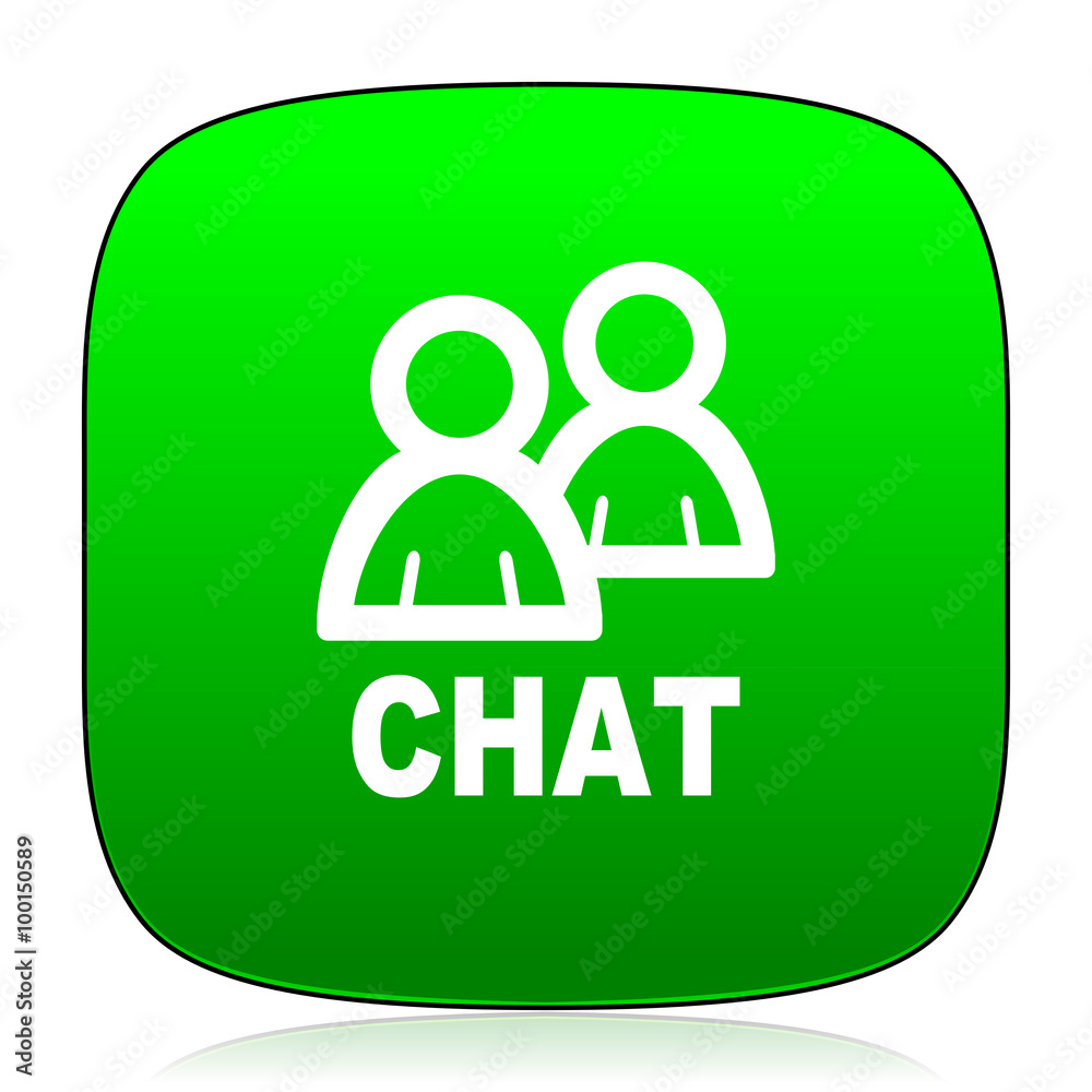 chat green icon for web and mobile app chat green icon for web and mobile app