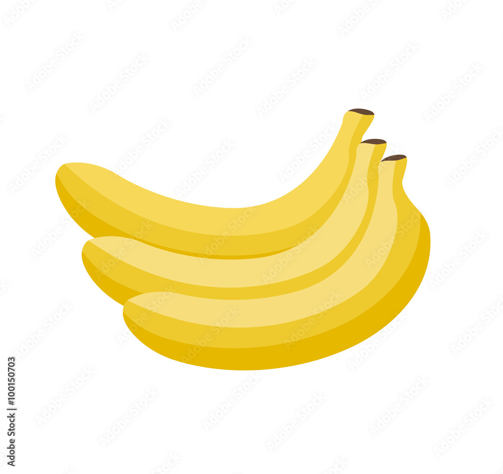 Vector cartoon yellow bananas Vector cartoon yellow bananas