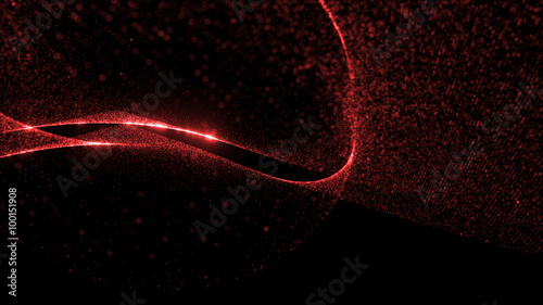 abstract particle background, 3d render with depth of field, glow and randomize elements photo