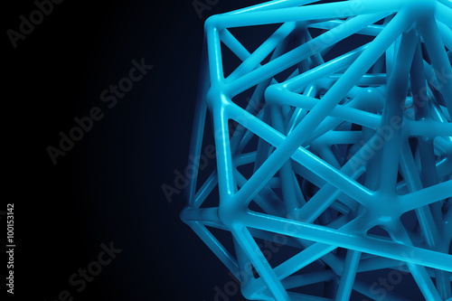 abstract geometry background with light subsurface scattering effect