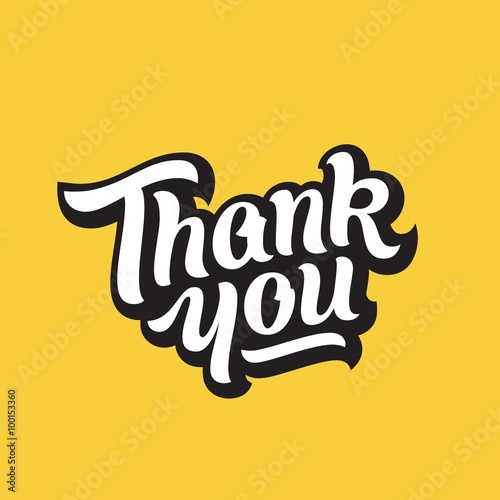 Thank You Hand Drawn Premium Quality Vector Lettering