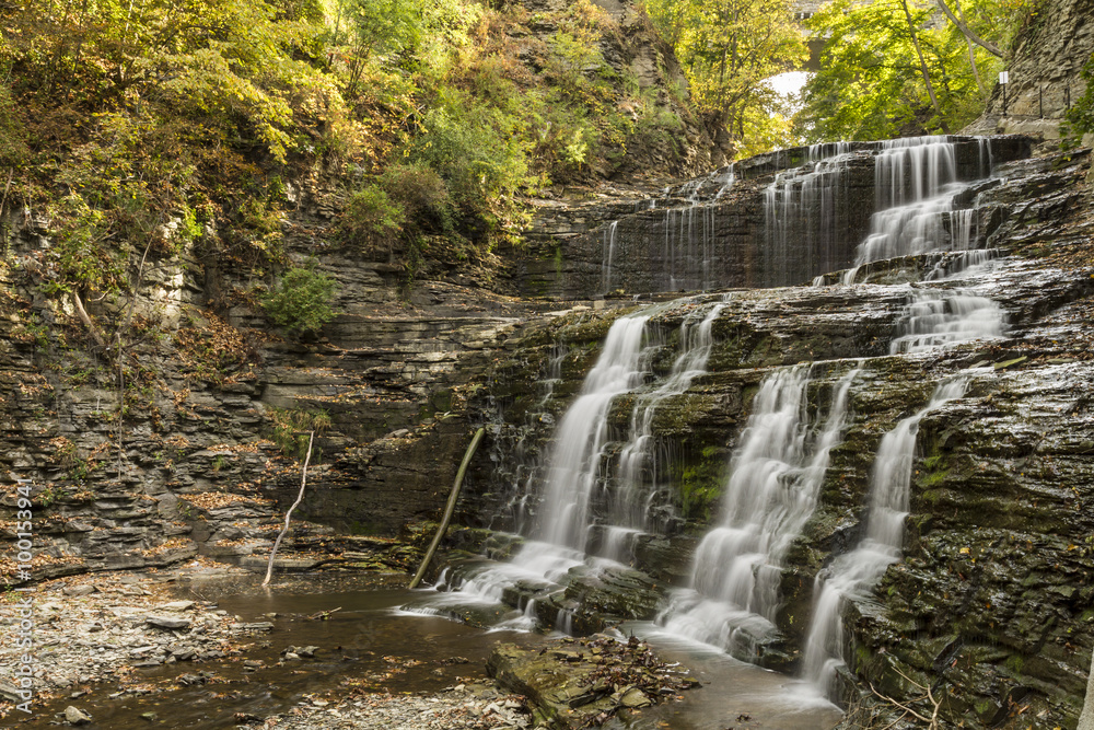 Fototapeta premium Cascadilla Gorge Waterfalls