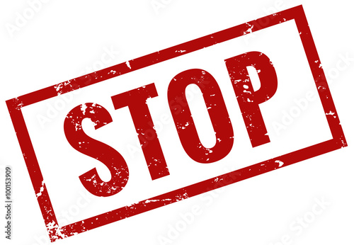 Stop Stempel grunge rot