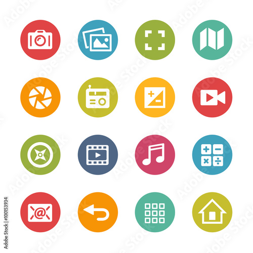 Web and Mobile Icons 5 -- Fresh Colors Series
