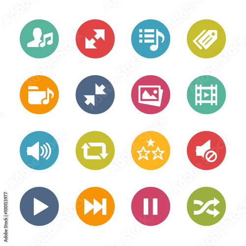 Web and Mobile Icons 7 -- Fresh Colors Series