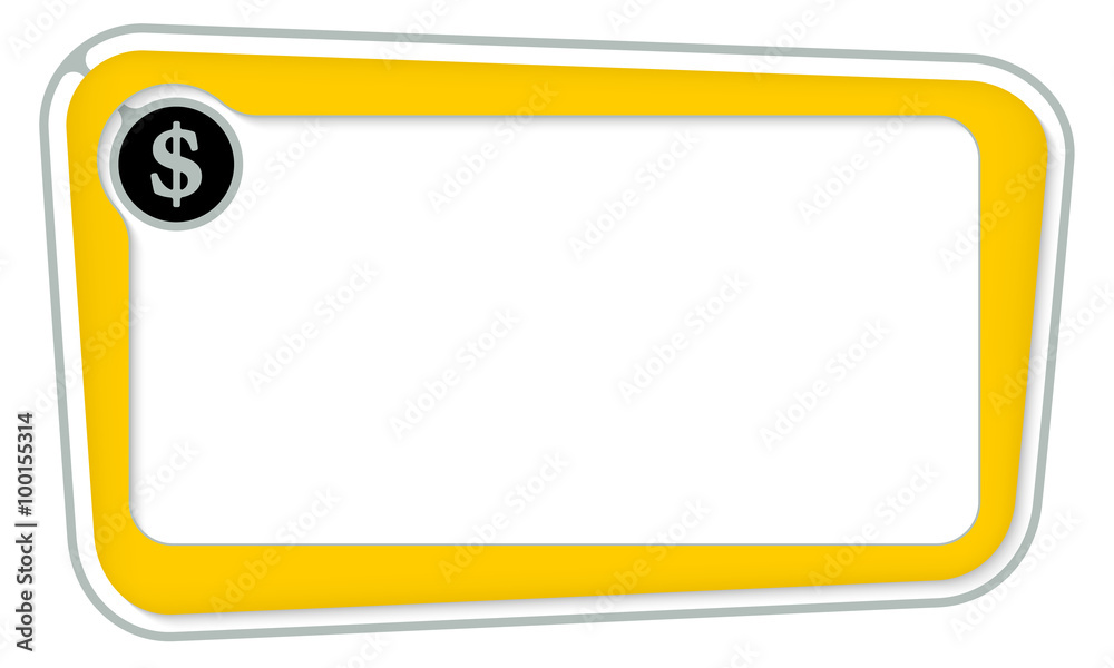 Vector box for your text with dollar symbol Vector box for your text with dollar symbol