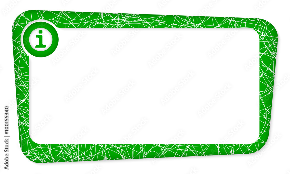 Obraz premium Abstract box for your text with info symbol