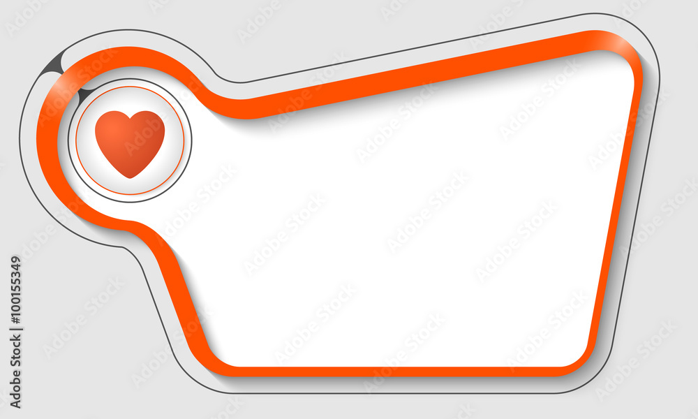 Vector abstract double box for your text and heart symbol Vector abstract double box for your text and heart symbol