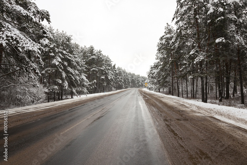   country road in winter  