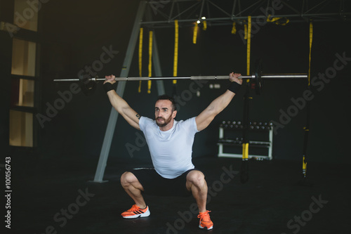 man in a gym exercising
