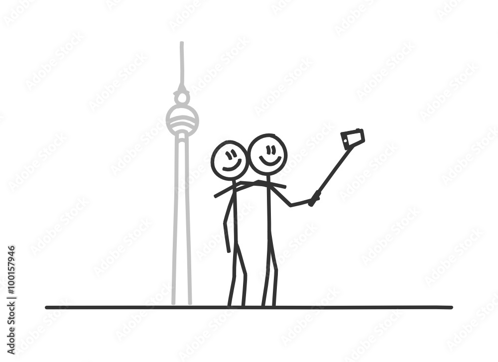 Naklejka premium sm selfie machen fernsehturm berlin I