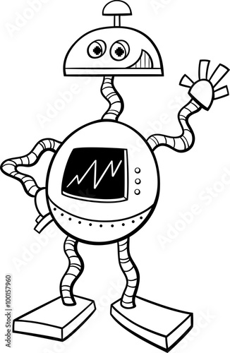 robot or droid coloring book
