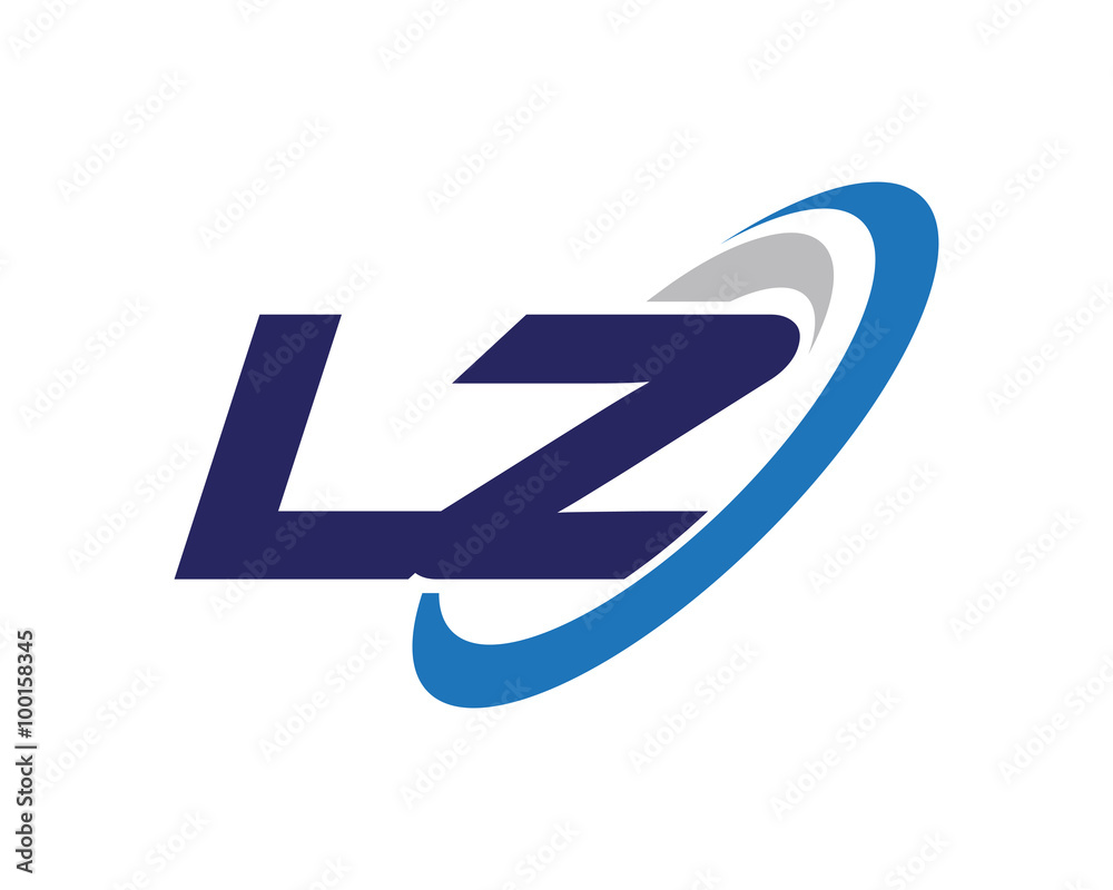 LZ Letter Swoosh Media Technology Logo LZ Letter Swoosh Media Technology Logo