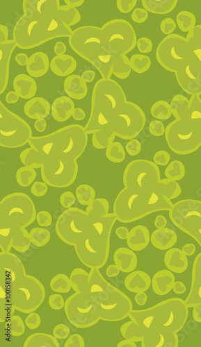 Seamless Green Heart Pattern
