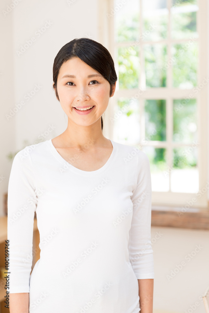 portrait of attractive asian woman