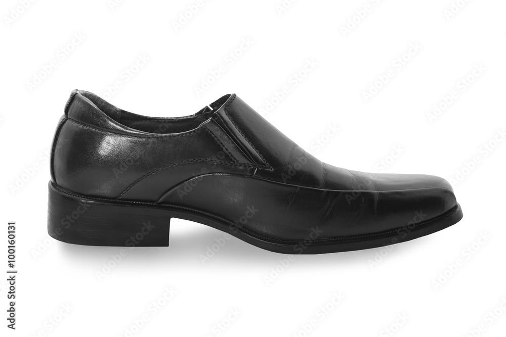 black man's shoes on white background black man's shoes on white background
