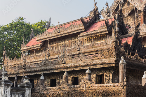 Shwenandaw Kyaung Temple or Golden Palace Monastery in Mandalay,