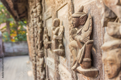 Shwenandaw Kyaung Temple or Golden Palace Monastery in Mandalay,