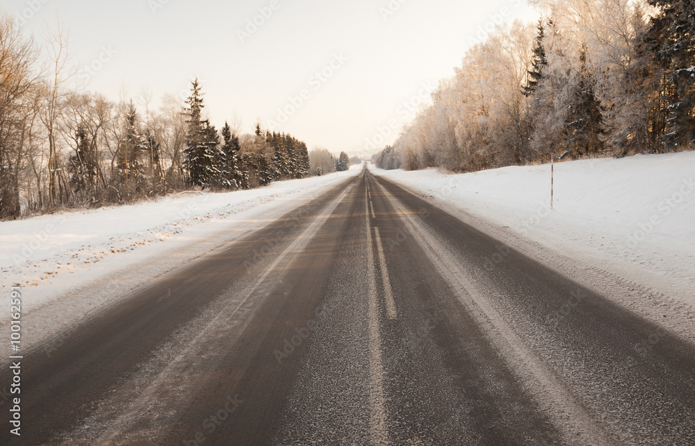 Obraz premium winter road , snow