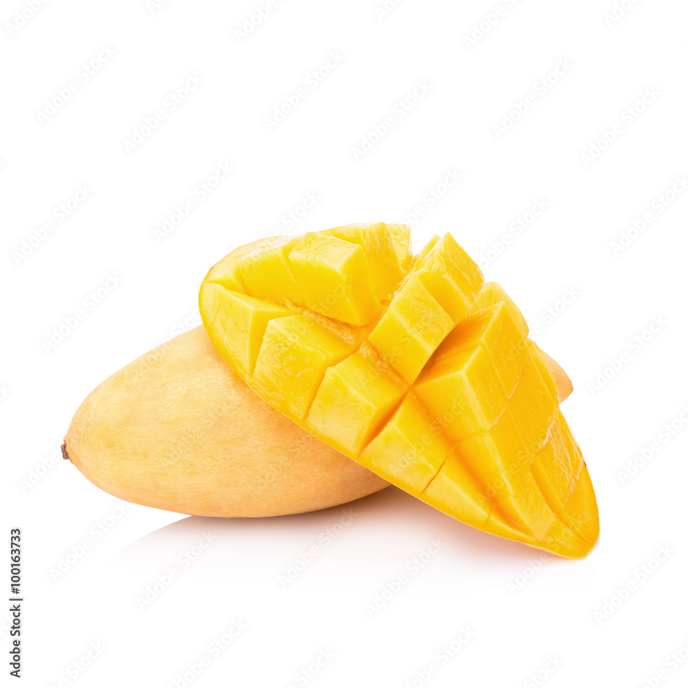 Yellow mango isolated on white background Yellow mango isolated on white background