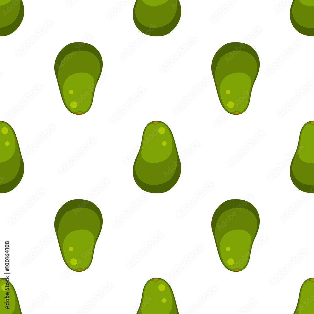 Green avocado fruit seamless vector pattern. Healthy vegetarian lifestyle kitchen tablecloth print design.