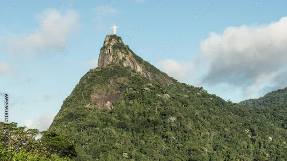 Time-lapse shot looking up at the Christ the Redeemer statue in Rio. Time-lapse shot looking up at the Christ the Redeemer statue in Rio.