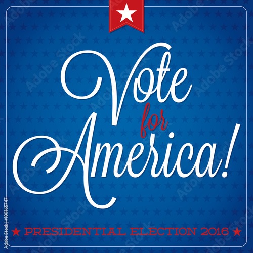 American election typographic card in vector format.
