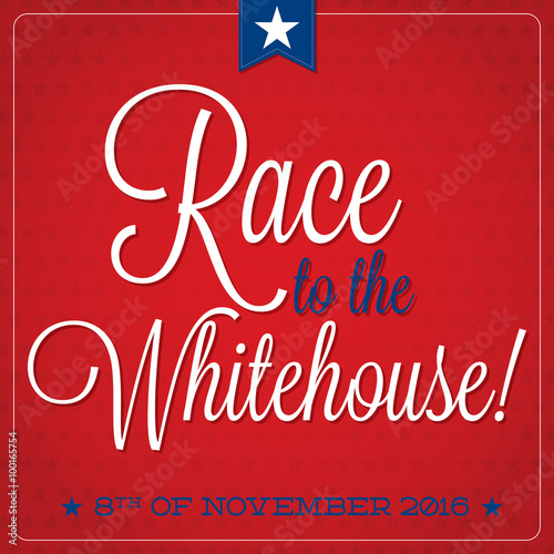 American election typographic card in vector format.
