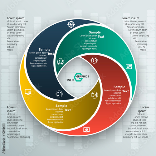 Abstract 3D Paper Infographics