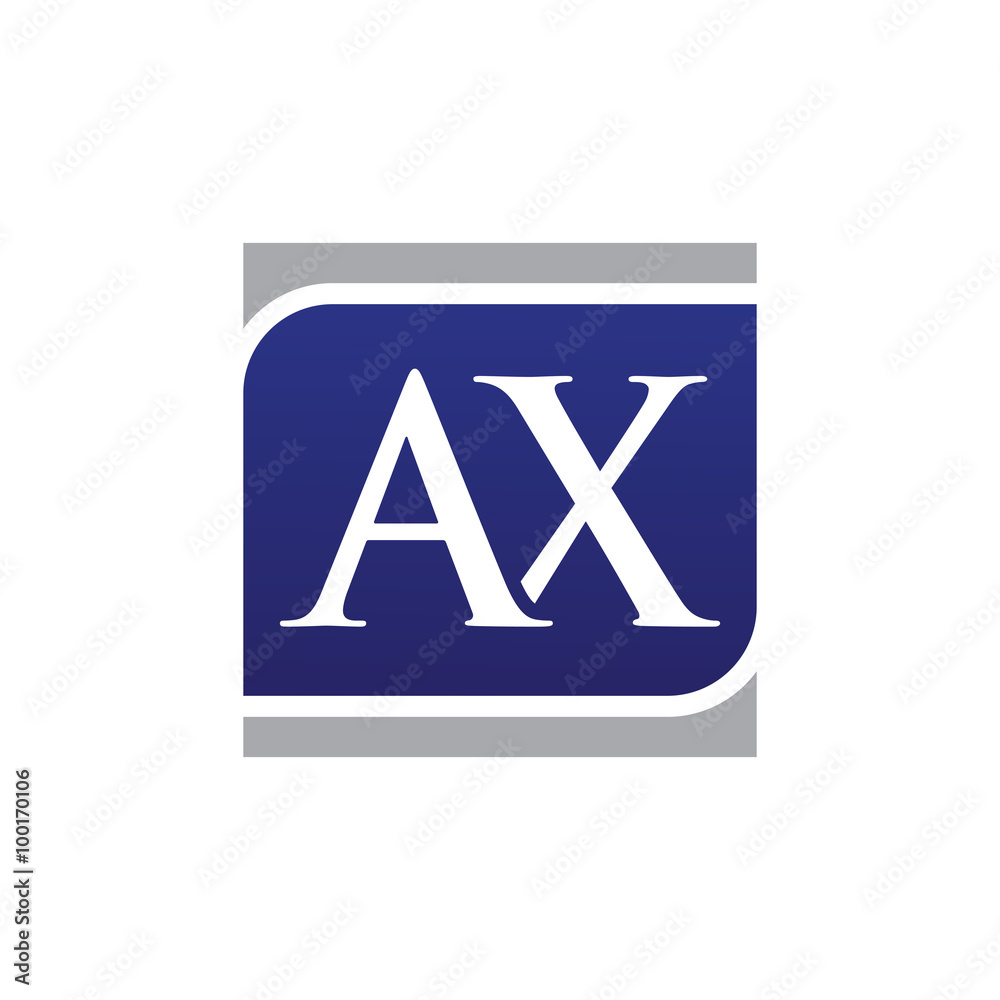 Initial Letters Logo Vector Square ax Initial Letters Logo Vector Square ax