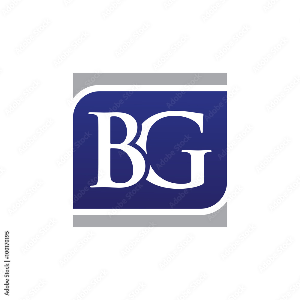 Initial Letters Logo Vector Square bg - obrazy, fototapety, plakaty 