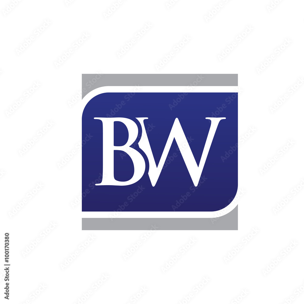 Fototapeta premium Initial Letters Logo Vector Square bw