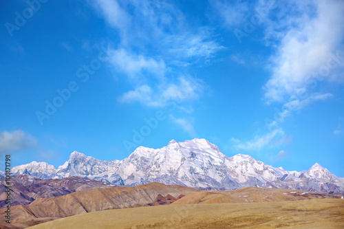 The Himalaya Mountains 5000 meters high in Tibet, China photo