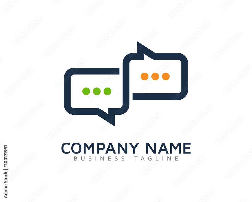 Infinity Chat Logo Design Template