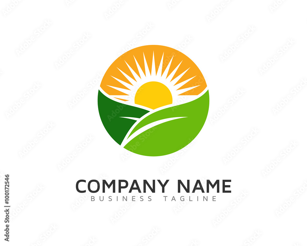 Green Landscape Logo Design Template Green Landscape Logo Design Template