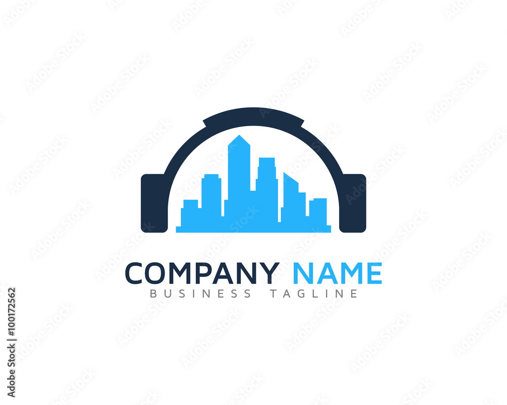 Urban City DJ Logo Design Template Urban City DJ Logo Design Template