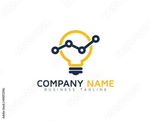 Marketing Idea Stats Logo Design Template
