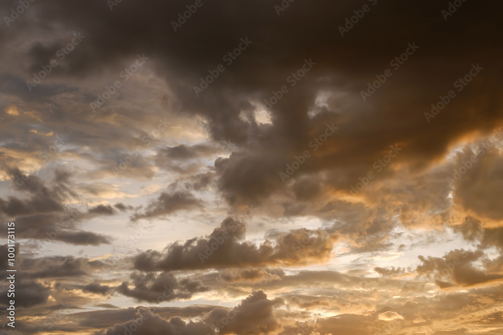sunset sky and glowing cloud, twilight sky before rain weather sunset sky and glowing cloud, twilight sky before rain weather