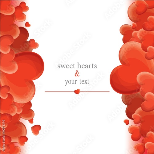 print with red hearts