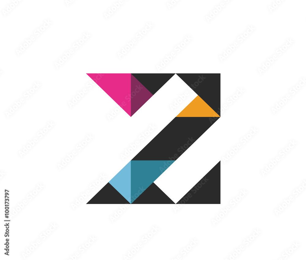 Z Flip or fold logo alphabet for branding. vector Z Flip or fold logo alphabet for branding. vector