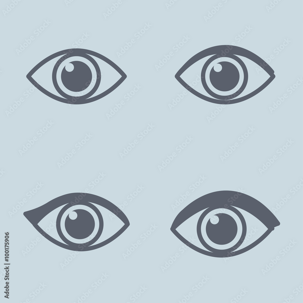 Linear eye icon. Concept of view. Vector illustration