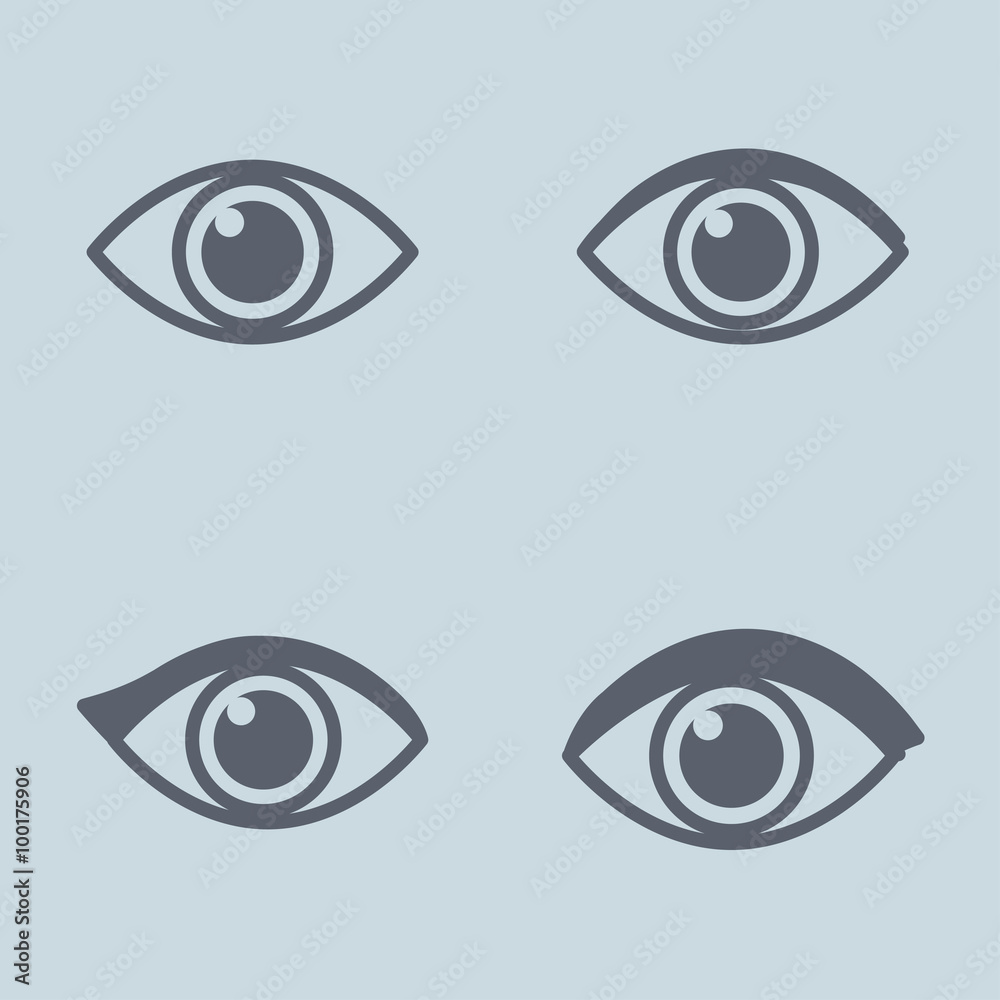 Linear eye icon. Concept of view. Vector illustration Linear eye icon. Concept of view. Vector illustration