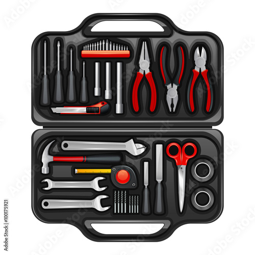 Tool Box With Toolkit Set