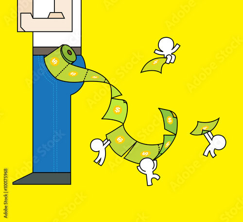 Losing money / Watching out your money,or you will lose it soon.
