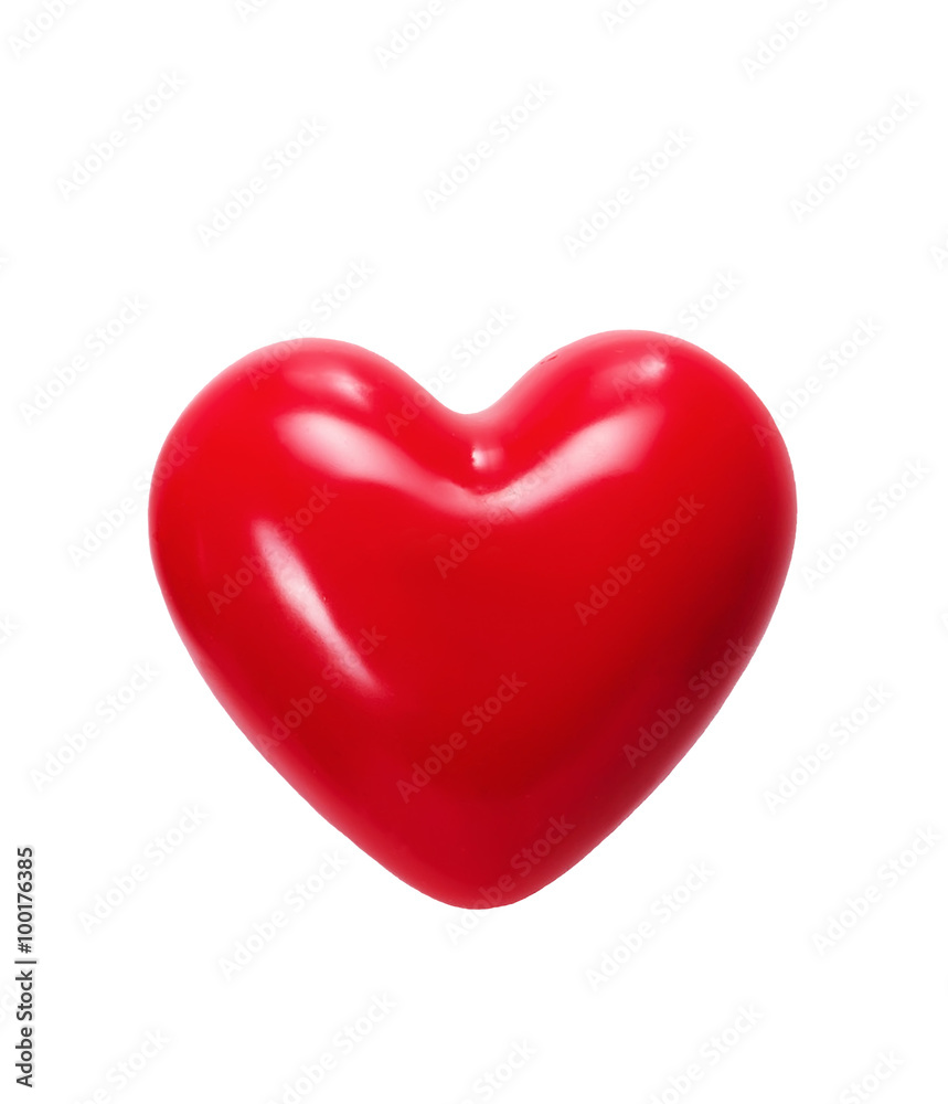 red heart isolated on white