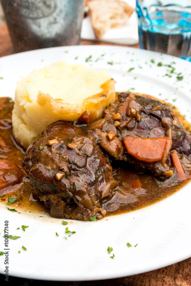juicy steak beef meat with tomato and potatoes juicy steak beef meat with tomato and potatoes