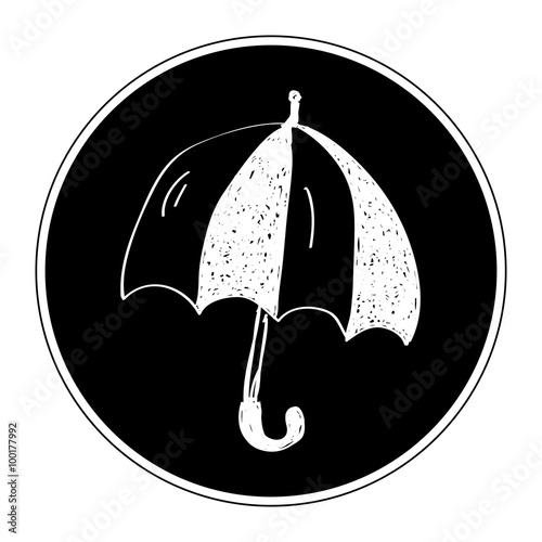 Simple doodle of an umbrella